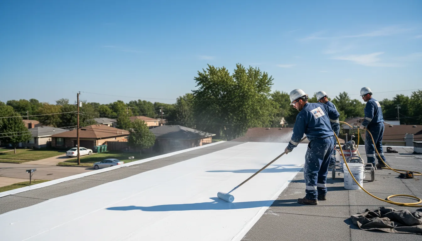 Commercial roof coating in Bridgeport, TX near me